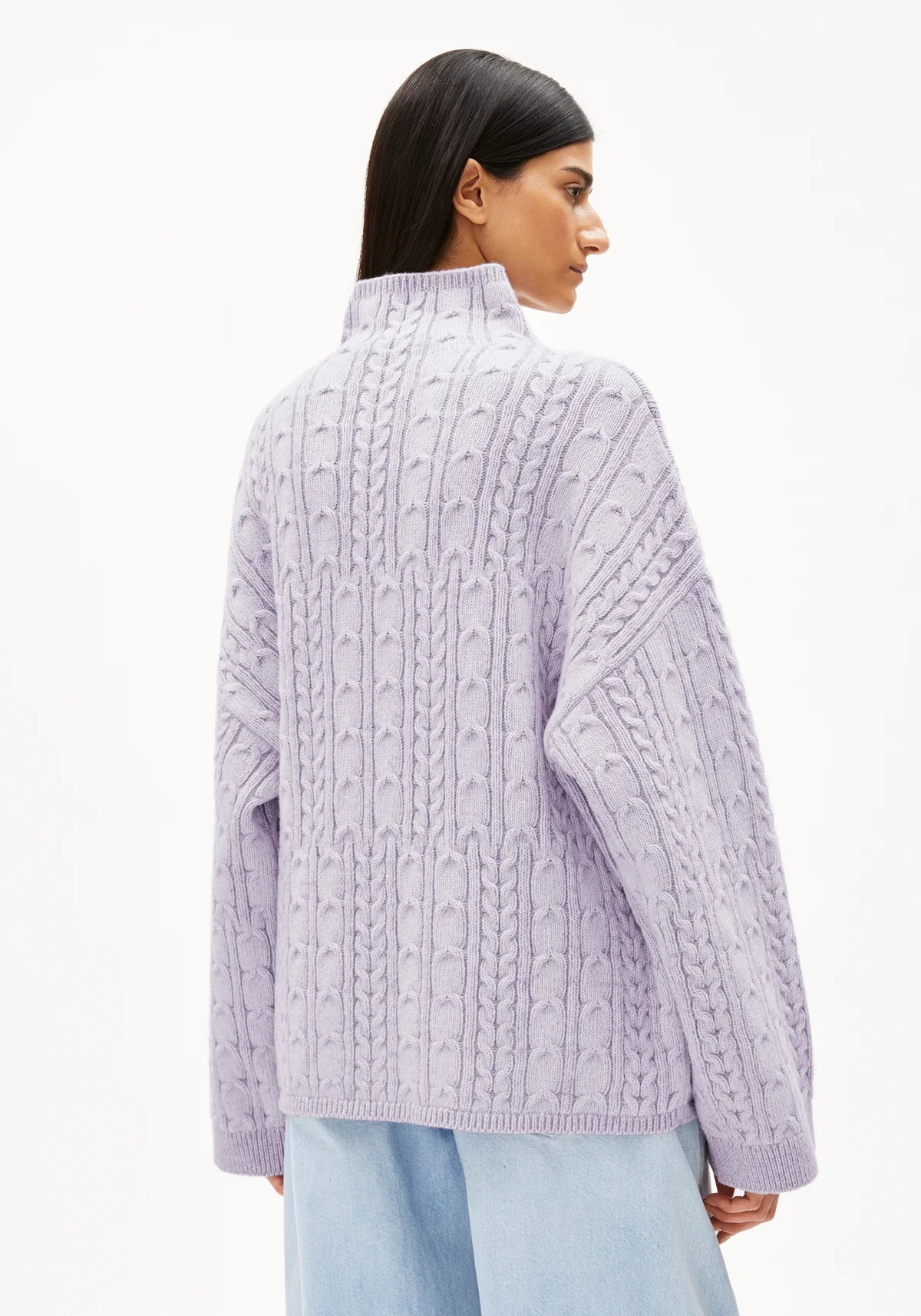 Armedangels - AAORI VANISE Strick Pullover oatmilk-frozen lavender - WERTE FREUNDE