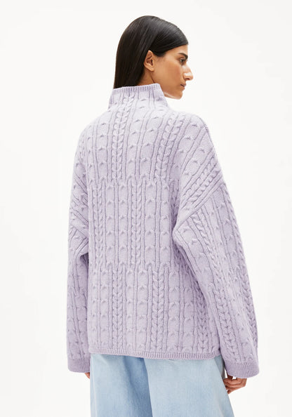 Armedangels - AAORI VANISE Strick Pullover oatmilk-frozen lavender - WERTE FREUNDE