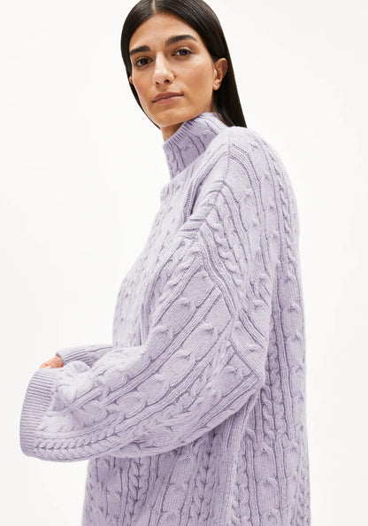 Armedangels - AAORI VANISE Strick Pullover oatmilk-frozen lavender - WERTE FREUNDE