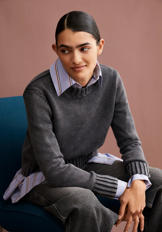 Armedangels - AMALIAAS GMT DYE Strick Pullover black - WERTE FREUNDE