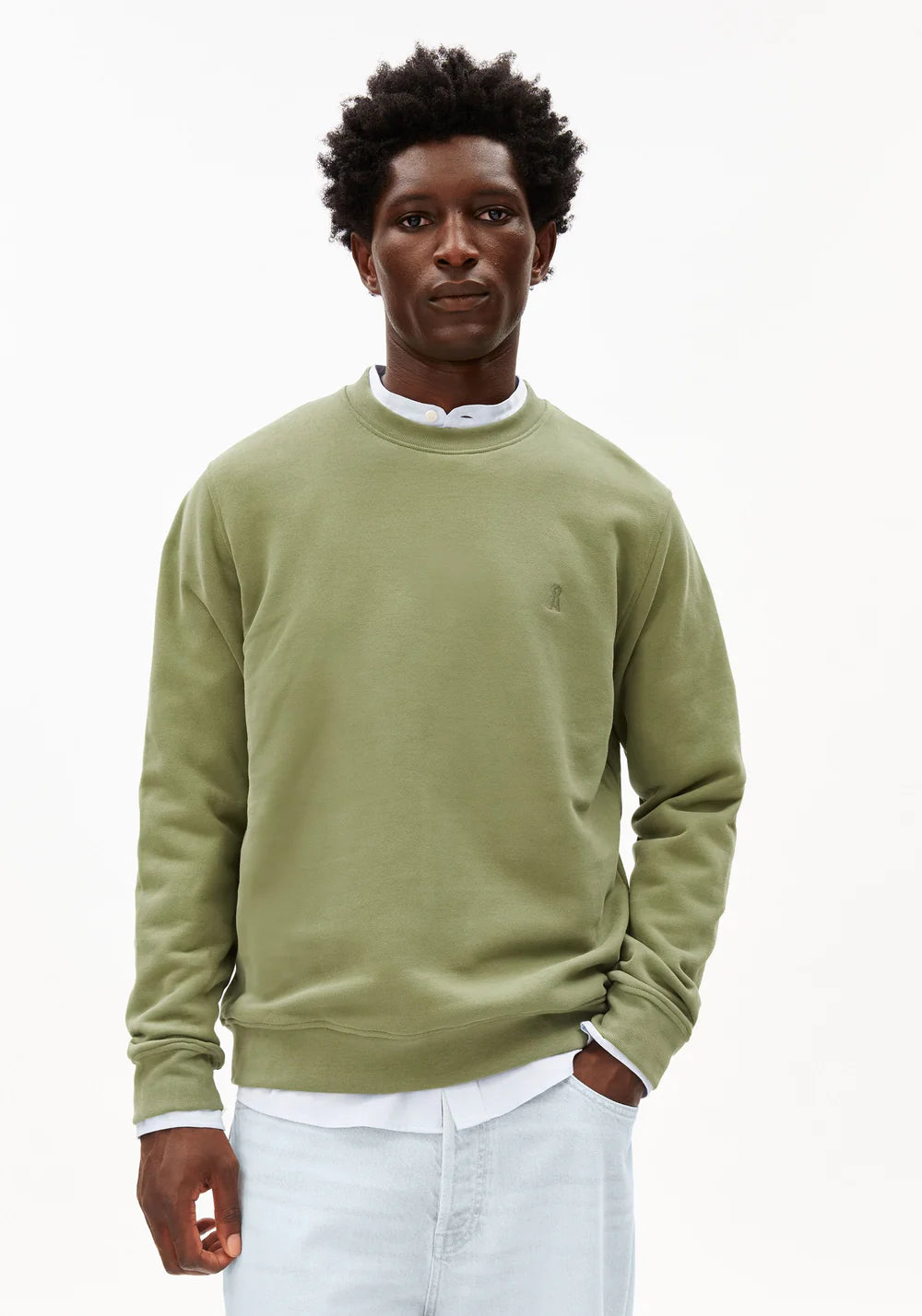 Armedangels - BAARO LOOP SWEATSHIRT fatigue green - WERTE FREUNDE