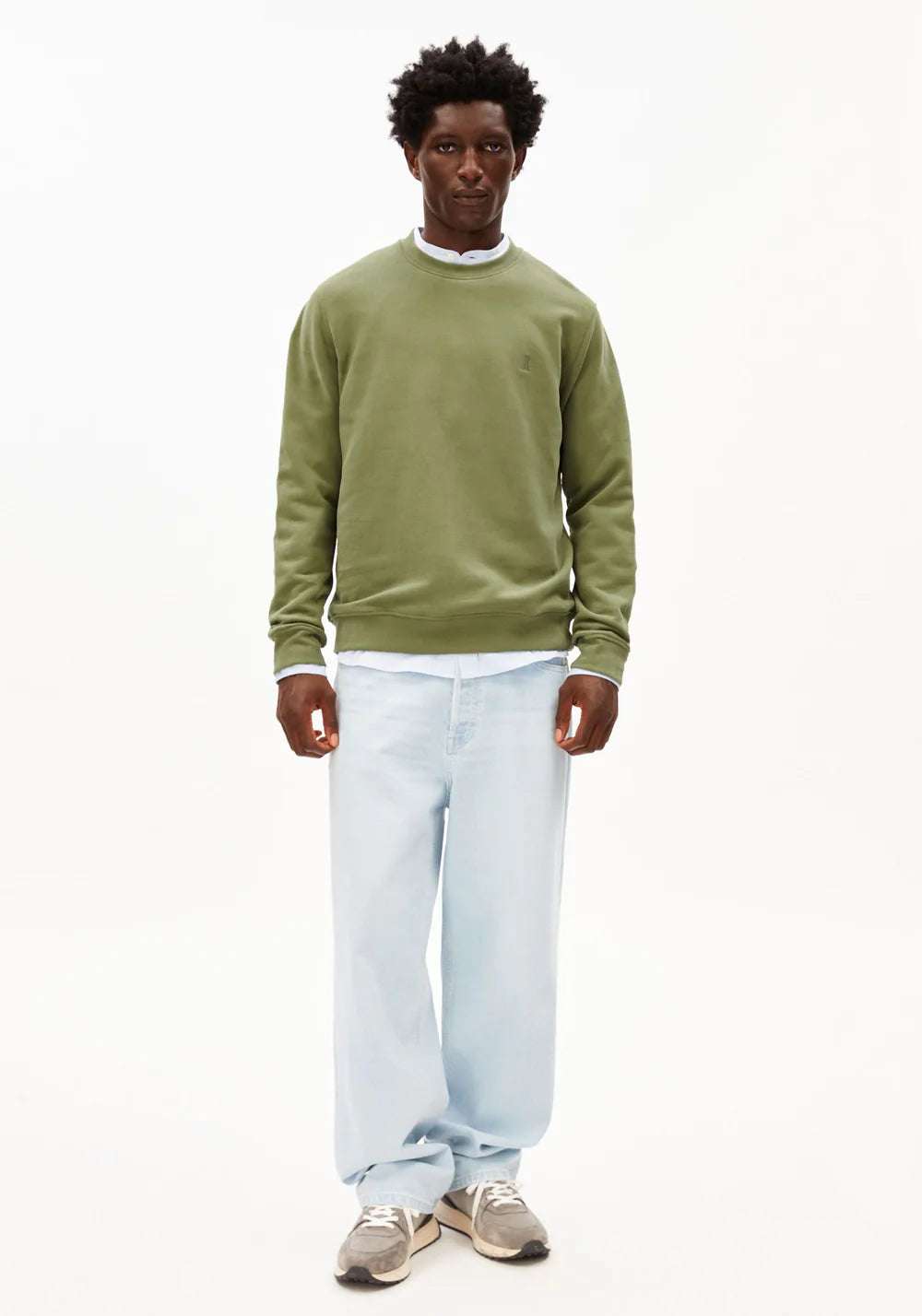 Armedangels - BAARO LOOP SWEATSHIRT fatigue green - WERTE FREUNDE