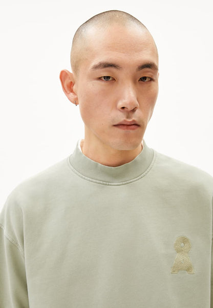 Armedangels - EMAAL CREWNECK GMT DYE Sweatshirts seagreen washed - WERTE FREUNDE