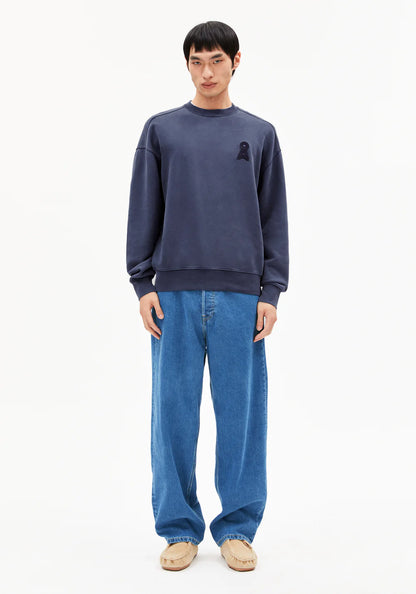 Armedangels - ICONIC Å EMAAL GMT DYE Sweatshirts blue noon washed - WERTE FREUNDE