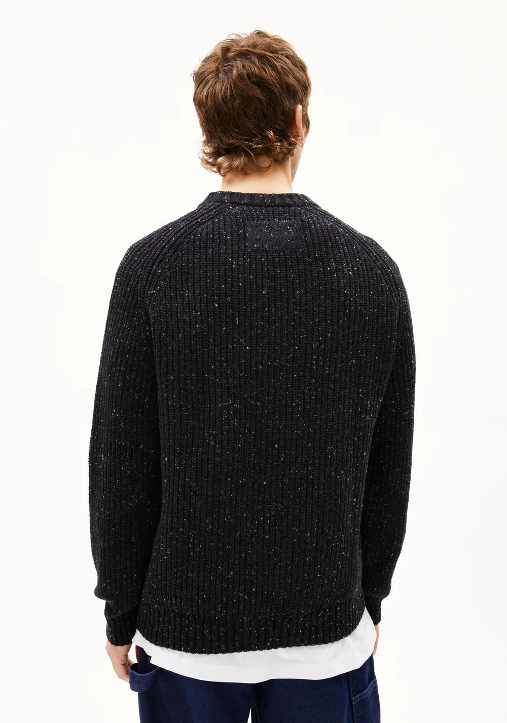 Armedangels - KIAANO TWEED Strick Pullover black-oatmilk tweed - WERTE FREUNDE