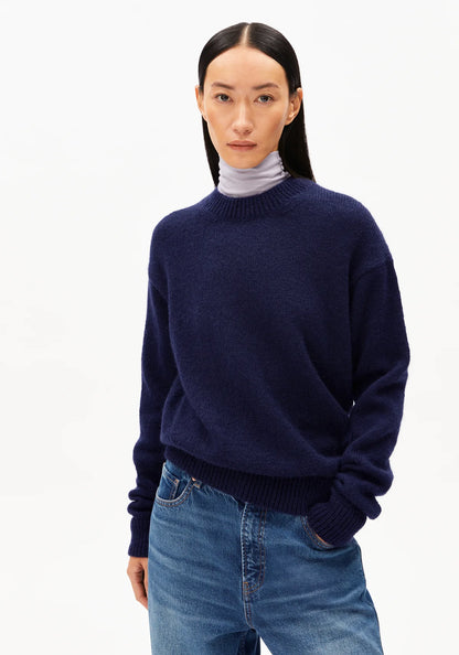 Armedangels - BALBAA PREMIUM Strick Pullover tinted navy - WERTE FREUNDE