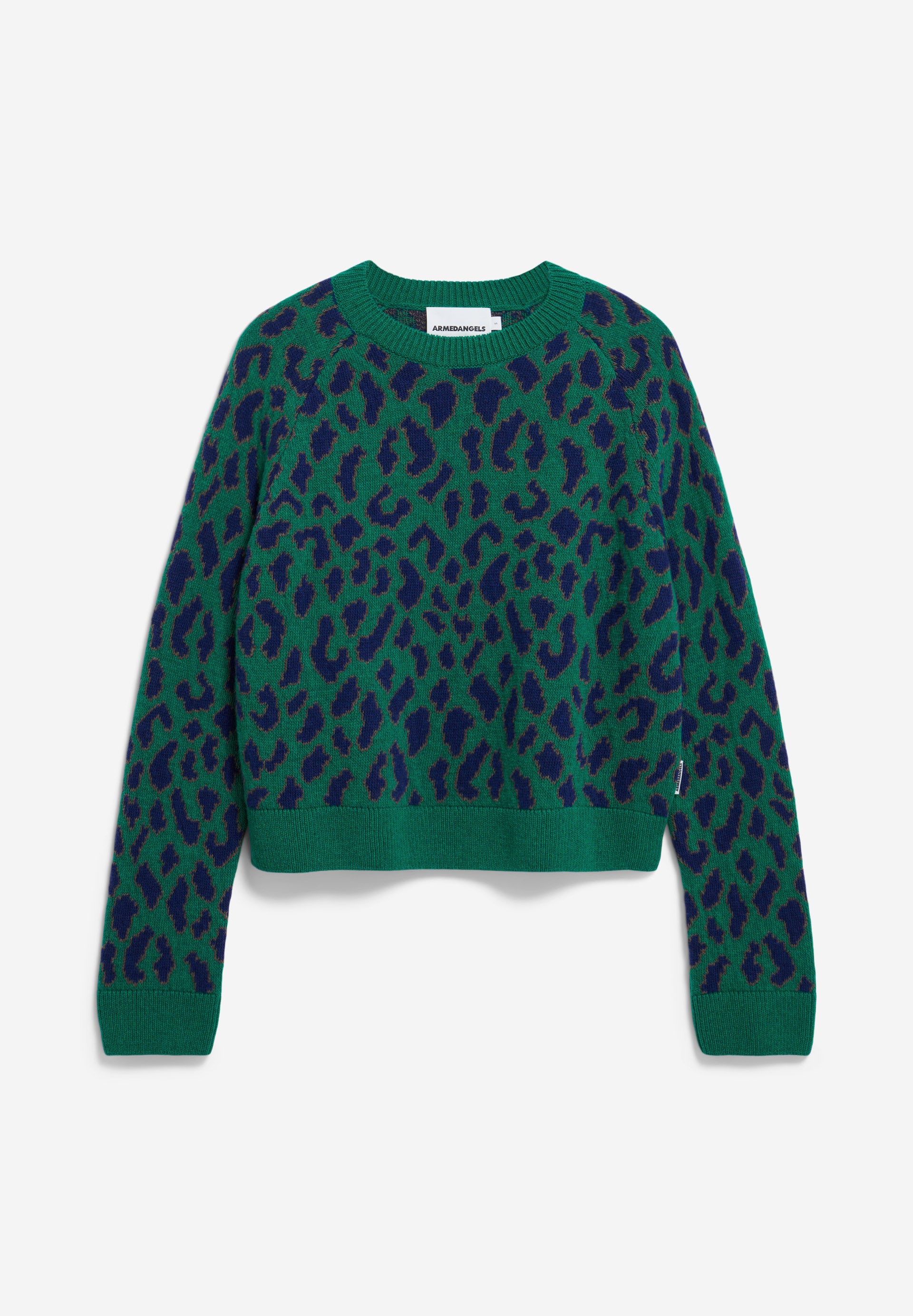 Armedangels - DILIRIAA LEOPAA Strick Pullover emerald green - WERTE FREUNDE