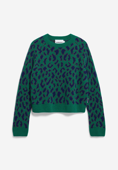 Armedangels - DILIRIAA LEOPAA Strick Pullover emerald green - WERTE FREUNDE