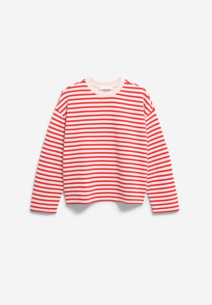 Armedangels - FRANKAA MAARLEN GESTREIFTES SWEATSHIRT undyed-mars red - WERTE FREUNDE