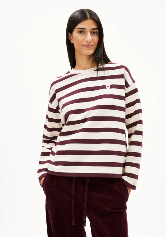 Armedangels - ICONIC Å FRANKAA BOLD Sweatshirts undyed-dark cranberry - WERTE FREUNDE