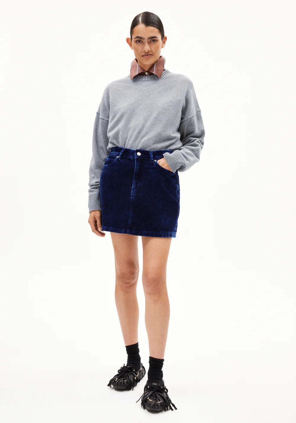 Armedangels - AACUMERI INDIGO CORD Röcke Denim indigofera - WERTE FREUNDE