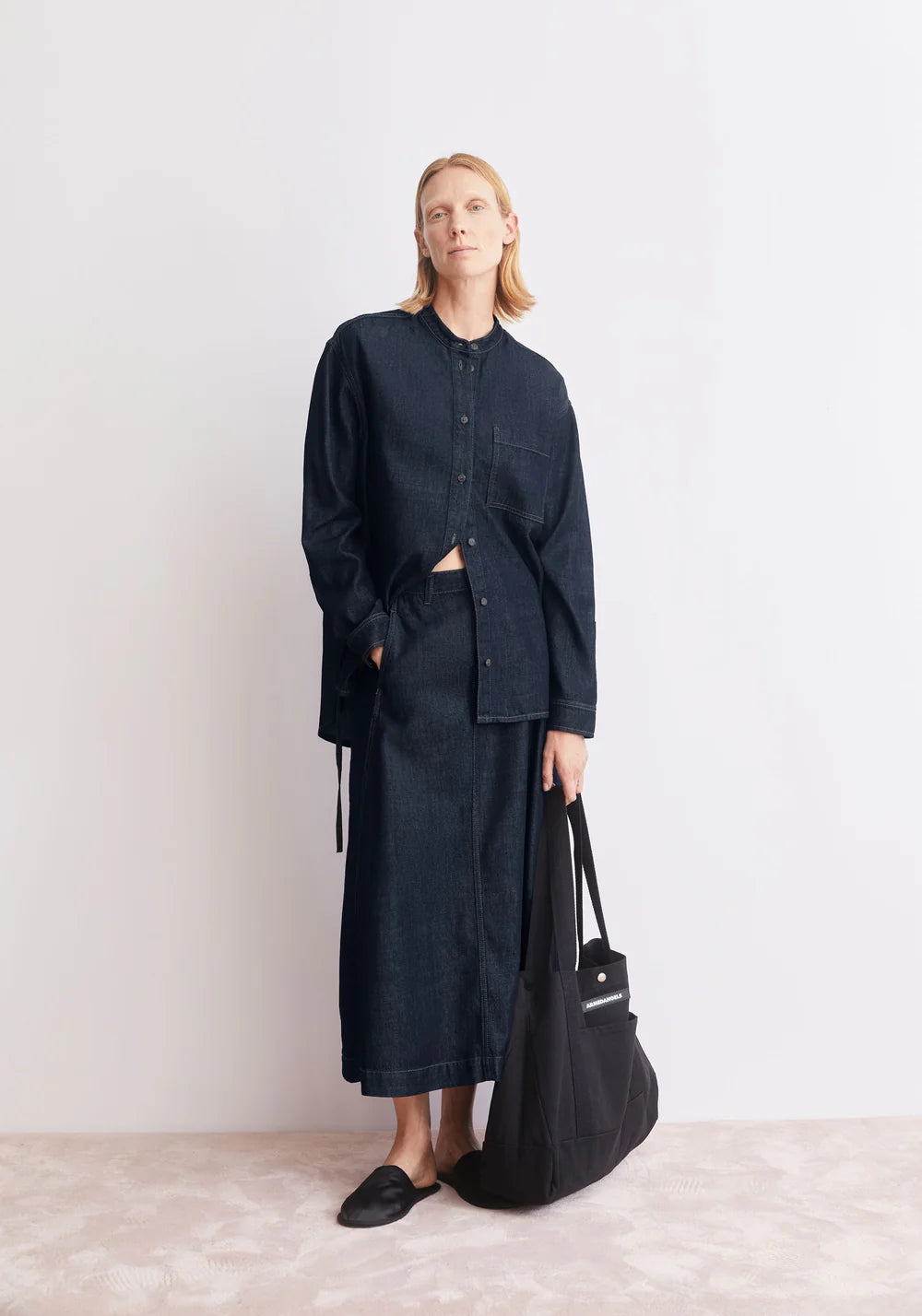 Armedangels - PANELLED JEANS-MIDI-ROCK rinse - WERTE FREUNDE
