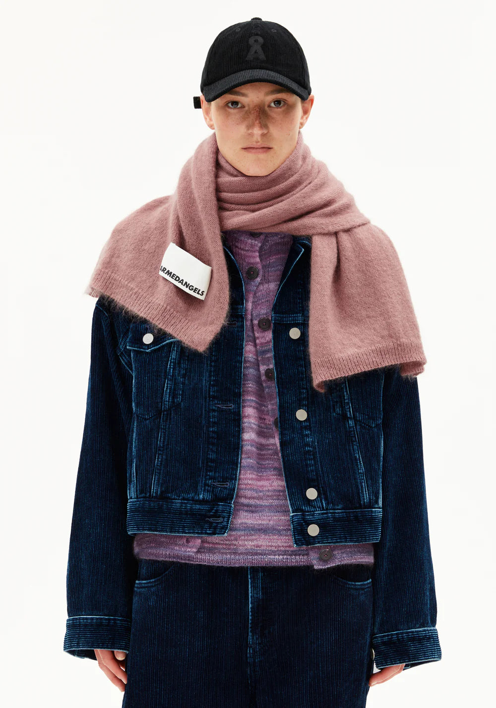 Armedangels - YUKINAA SOLID Accessoires Schal light berry - WERTE FREUNDE