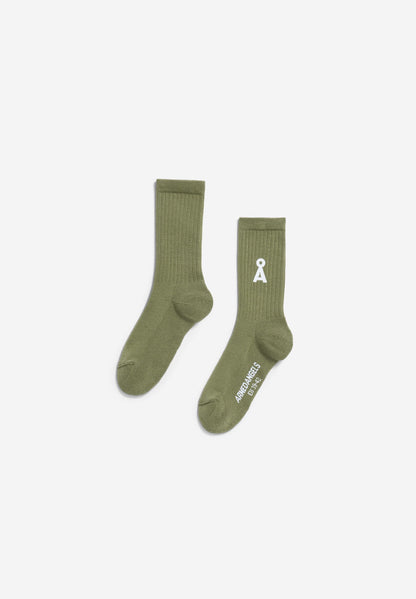 Armedangels - SAAMUS BOLD SOCKS fatigue green - WERTE FREUNDE