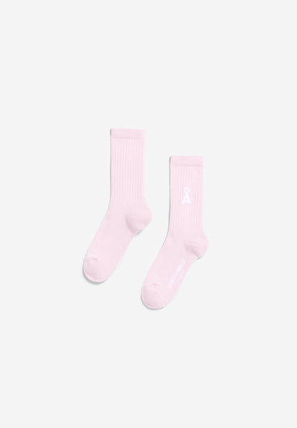 Armedangels - SAAMUS BOLD SOCKS pink mist - WERTE FREUNDE