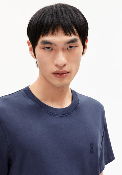 Armedangels - ICONIC Å MAARKOS GMT DYE Jersey Shirts T-Shirt blue noon washed - WERTE FREUNDE