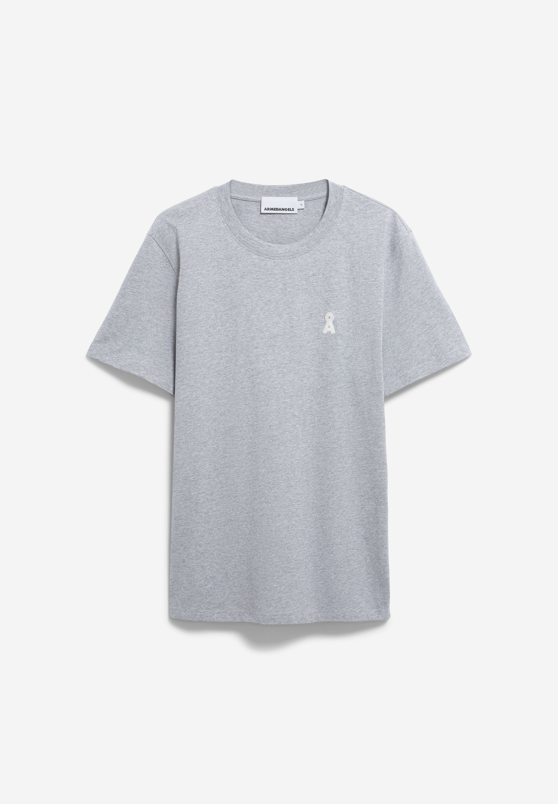 Armedangels - ICONIC Å MAARKOS MLNG Jersey Shirts T-Shirt silver melange - WERTE FREUNDE