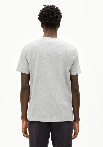 Armedangels - ICONIC Å MAARKOS MLNG Jersey Shirts T-Shirt silver melange - WERTE FREUNDE