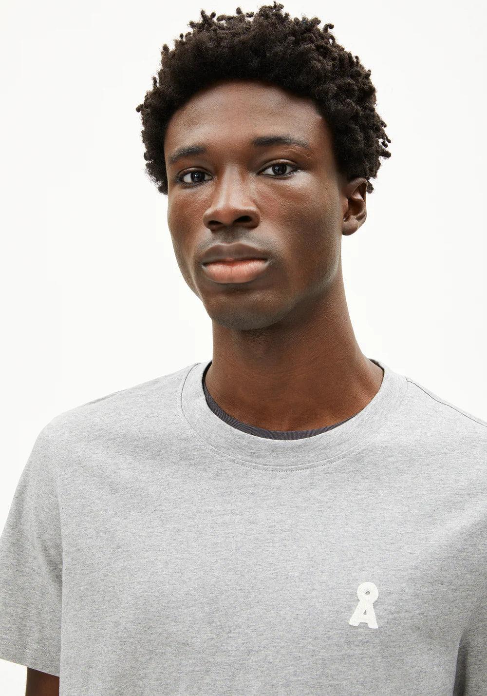 Armedangels - ICONIC Å MAARKOS MLNG Jersey Shirts T-Shirt silver melange - WERTE FREUNDE