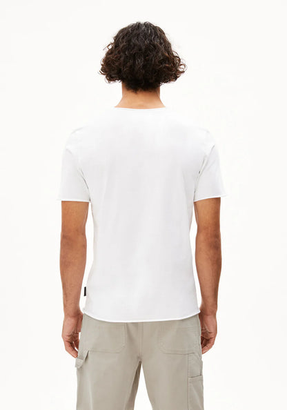 Armedangels - JAAMES BRUSHED T-SHIRT white - WERTE FREUNDE