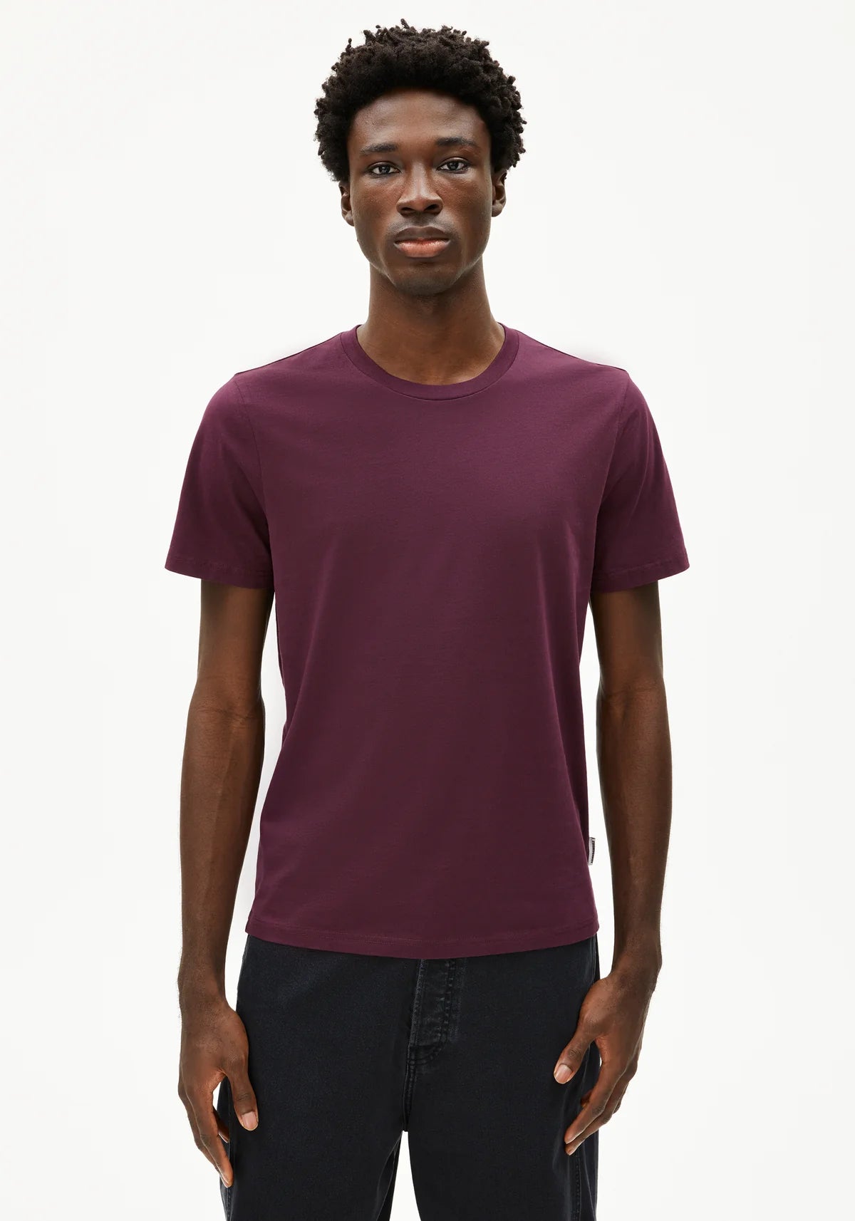 Armedangels - JAAMES Jersey Shirts T-Shirt dark cranberry - WERTE FREUNDE