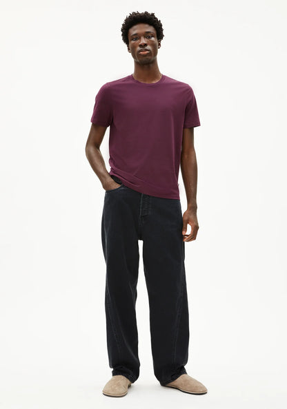 Armedangels - JAAMES Jersey Shirts T-Shirt dark cranberry - WERTE FREUNDE