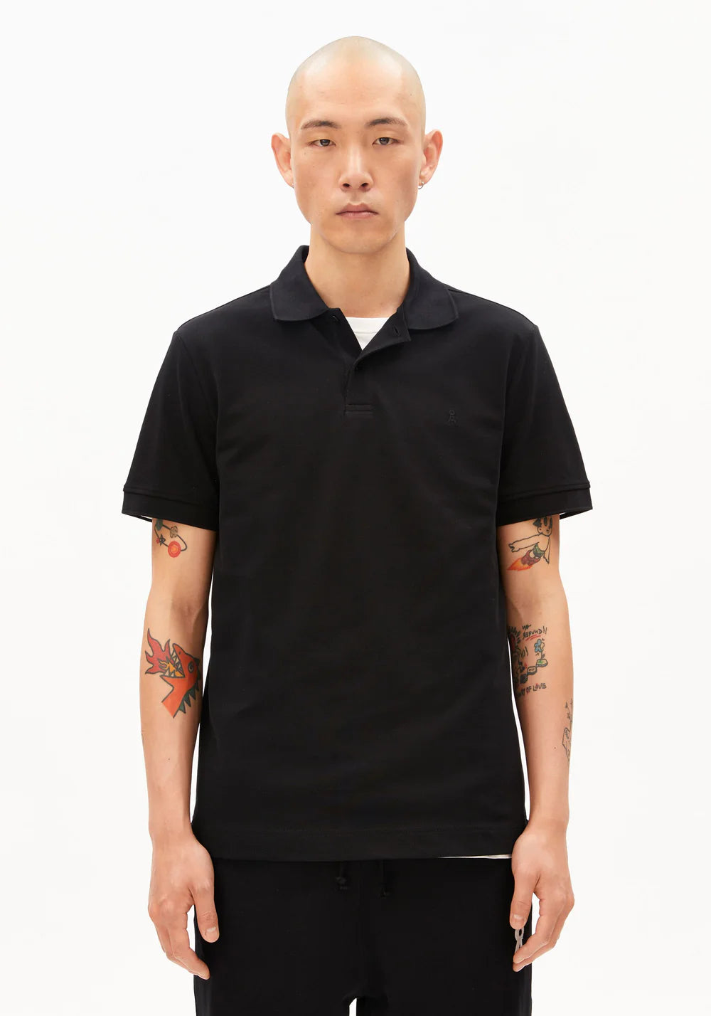 Armedangels - MAARIO POLOSHIRT black - WERTE FREUNDE