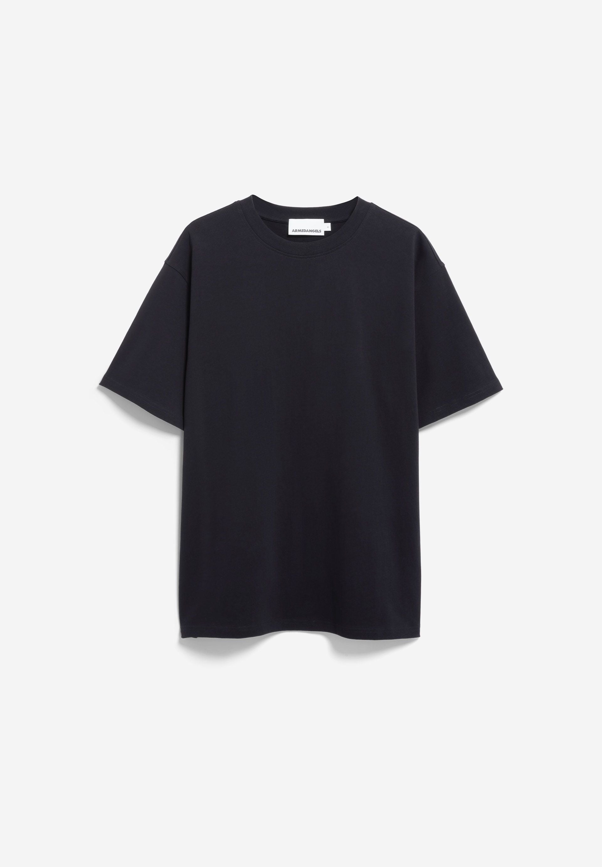 Armedangels - MAARKOS HEAVY WEIGHT T-SHIRT black - WERTE FREUNDE