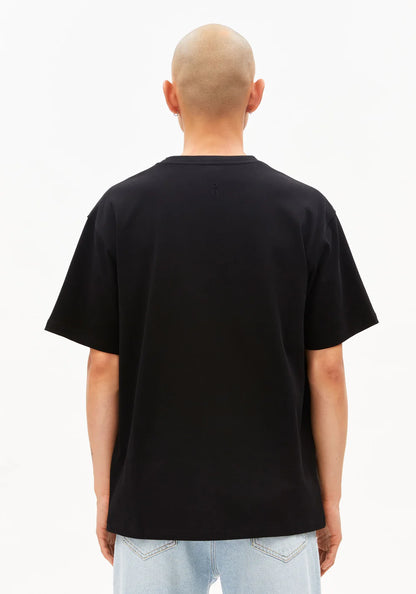 Armedangels - MAARKOS HEAVY WEIGHT T-SHIRT black - WERTE FREUNDE