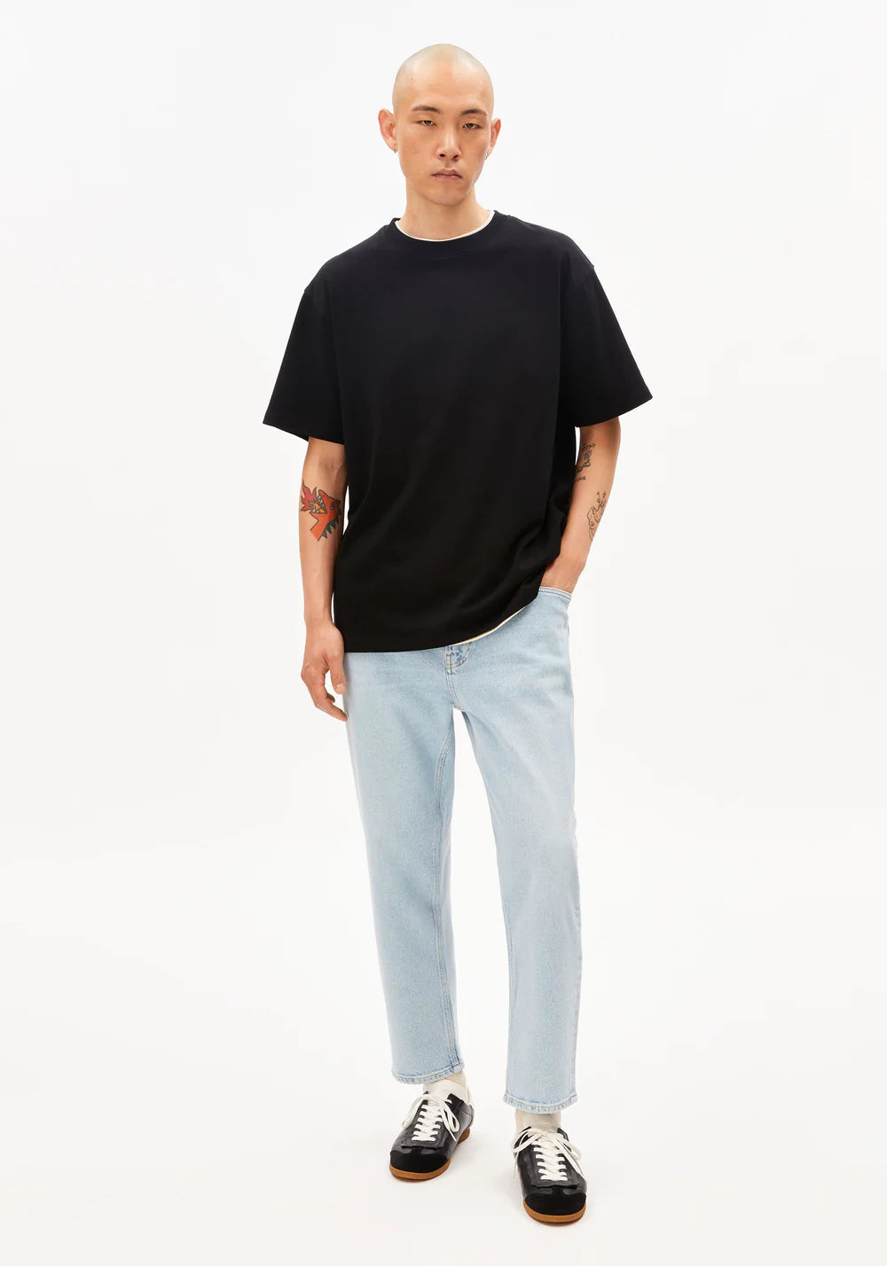 Armedangels - MAARKOS HEAVY WEIGHT T-SHIRT black - WERTE FREUNDE