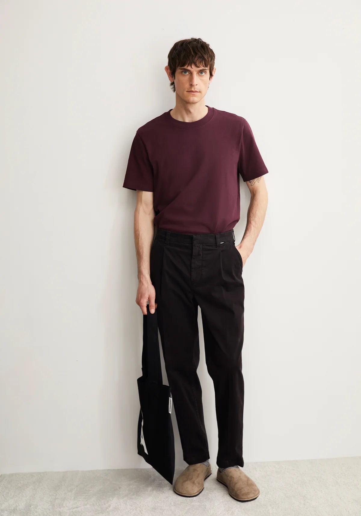 Armedangels - MAARKOS Jersey Shirts T-Shirt dark cranberry - WERTE FREUNDE