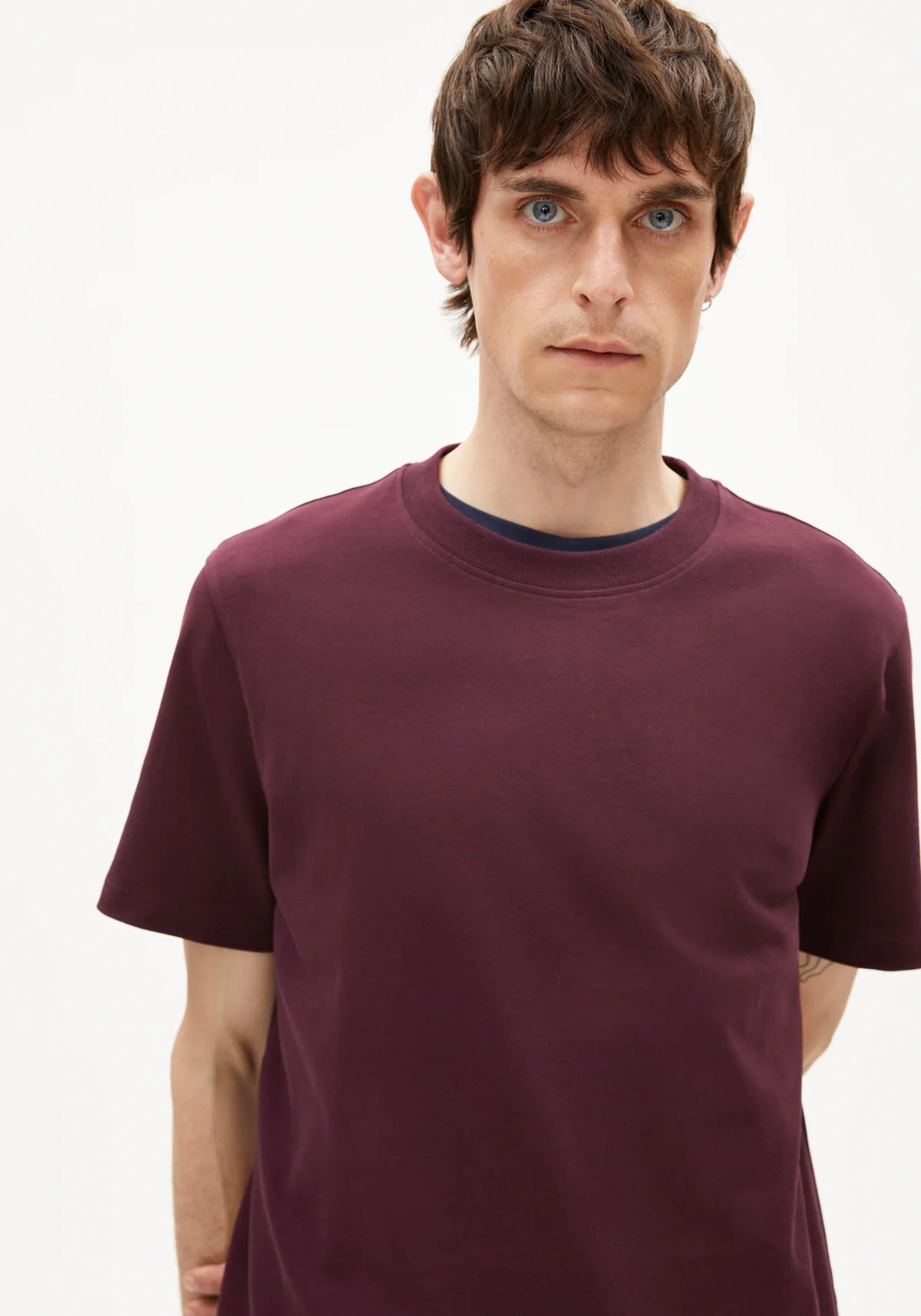 Armedangels - MAARKOS Jersey Shirts T-Shirt dark cranberry - WERTE FREUNDE