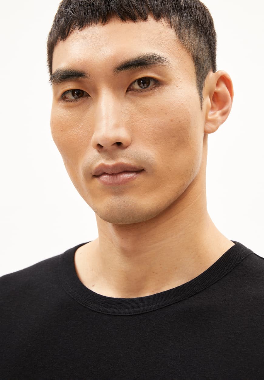 Armedangels - MAARKOS LINO Shirts T-Shirt black - WERTE FREUNDE