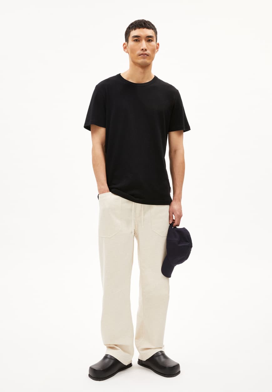 Armedangels - MAARKOS LINO Shirts T-Shirt black - WERTE FREUNDE