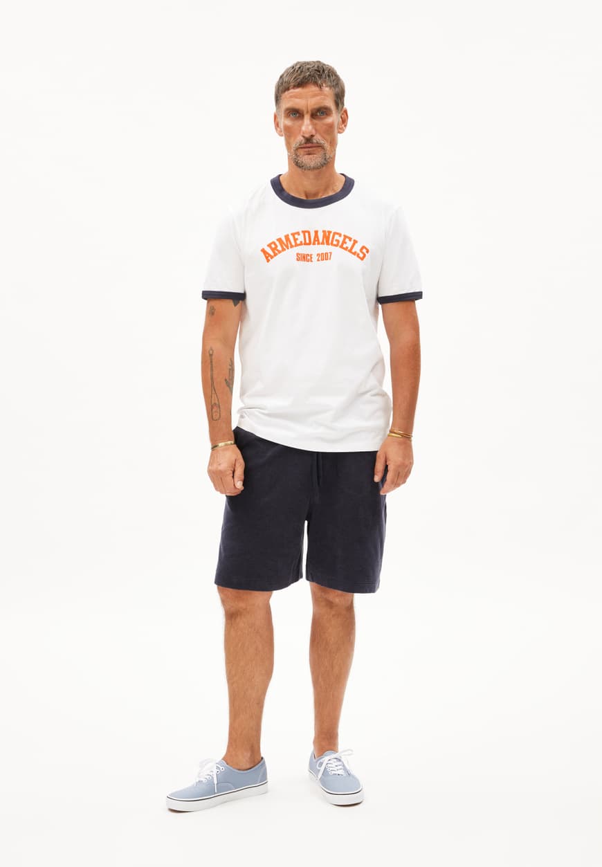 Armedangels - MAARKOS RINGER Shirts T-Shirt white - WERTE FREUNDE