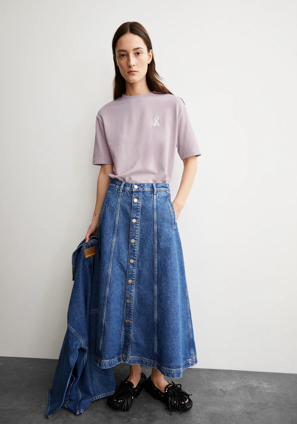 Armedangels - ICONIC Å TARJAA Jersey Shirts T-Shirt ice grape - WERTE FREUNDE