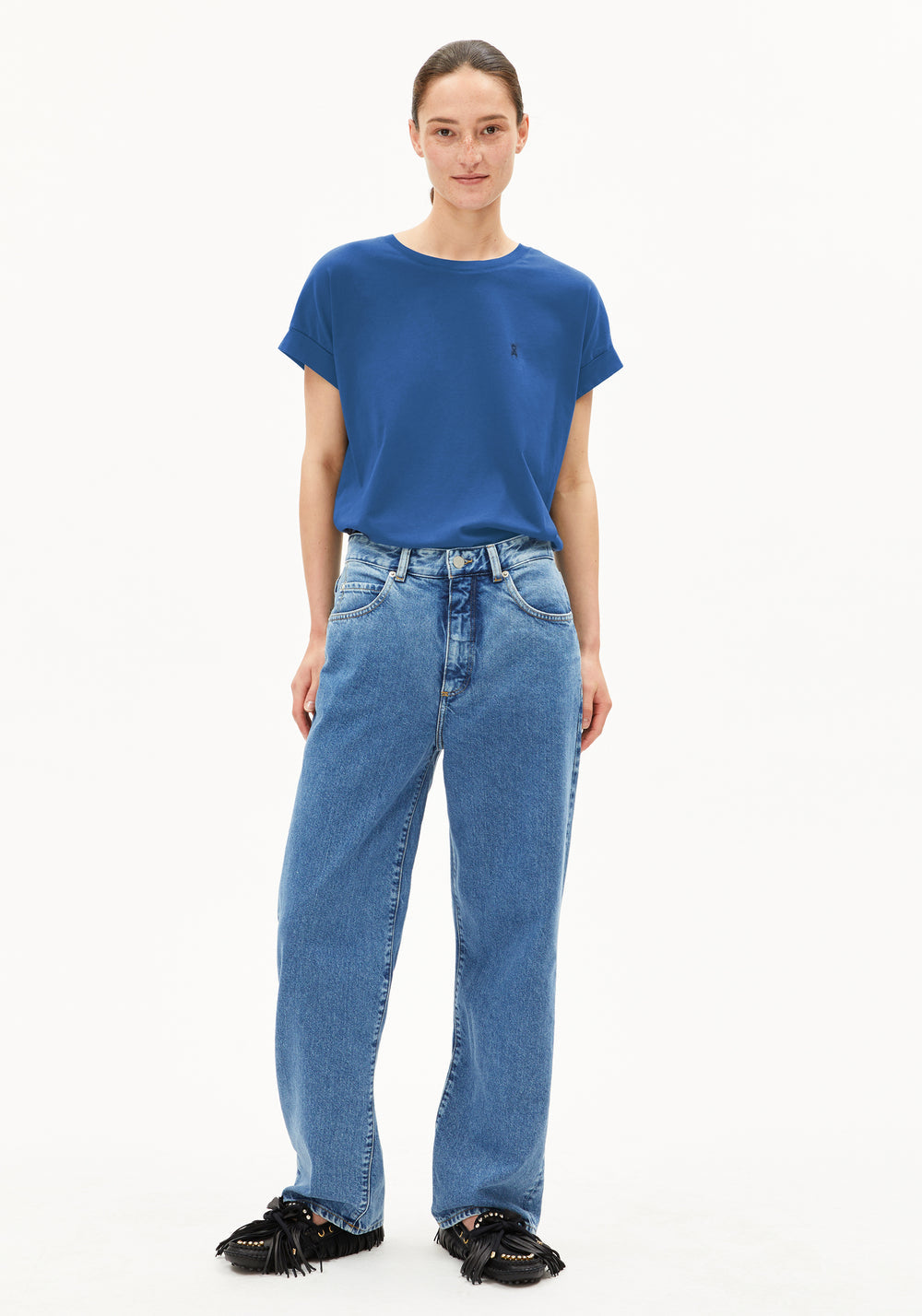 Armedangels - IDAARA Jersey Shirts T-Shirt dark morning - WERTE FREUNDE