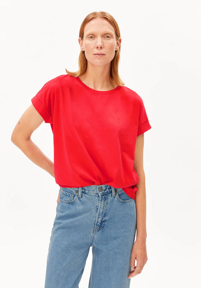 Armedangels - IDAARA T-SHIRT mars red - WERTE FREUNDE