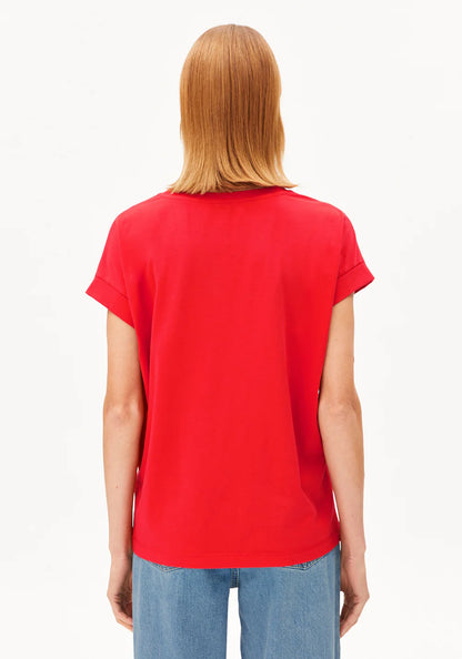Armedangels - IDAARA T-SHIRT mars red - WERTE FREUNDE