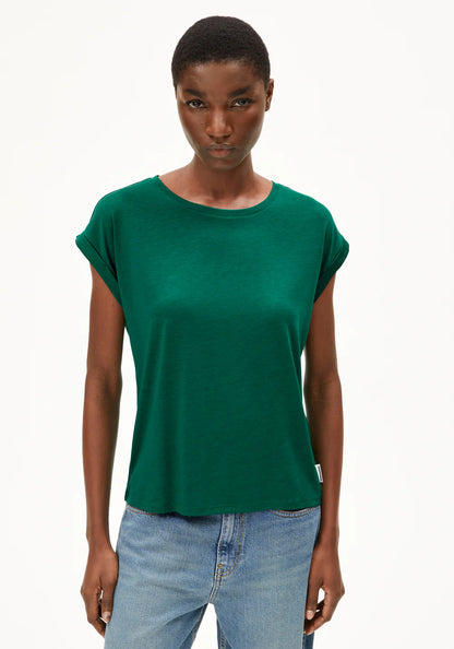 Armedangels - JILAANA Jersey Shirts T-Shirt emerald green - WERTE FREUNDE