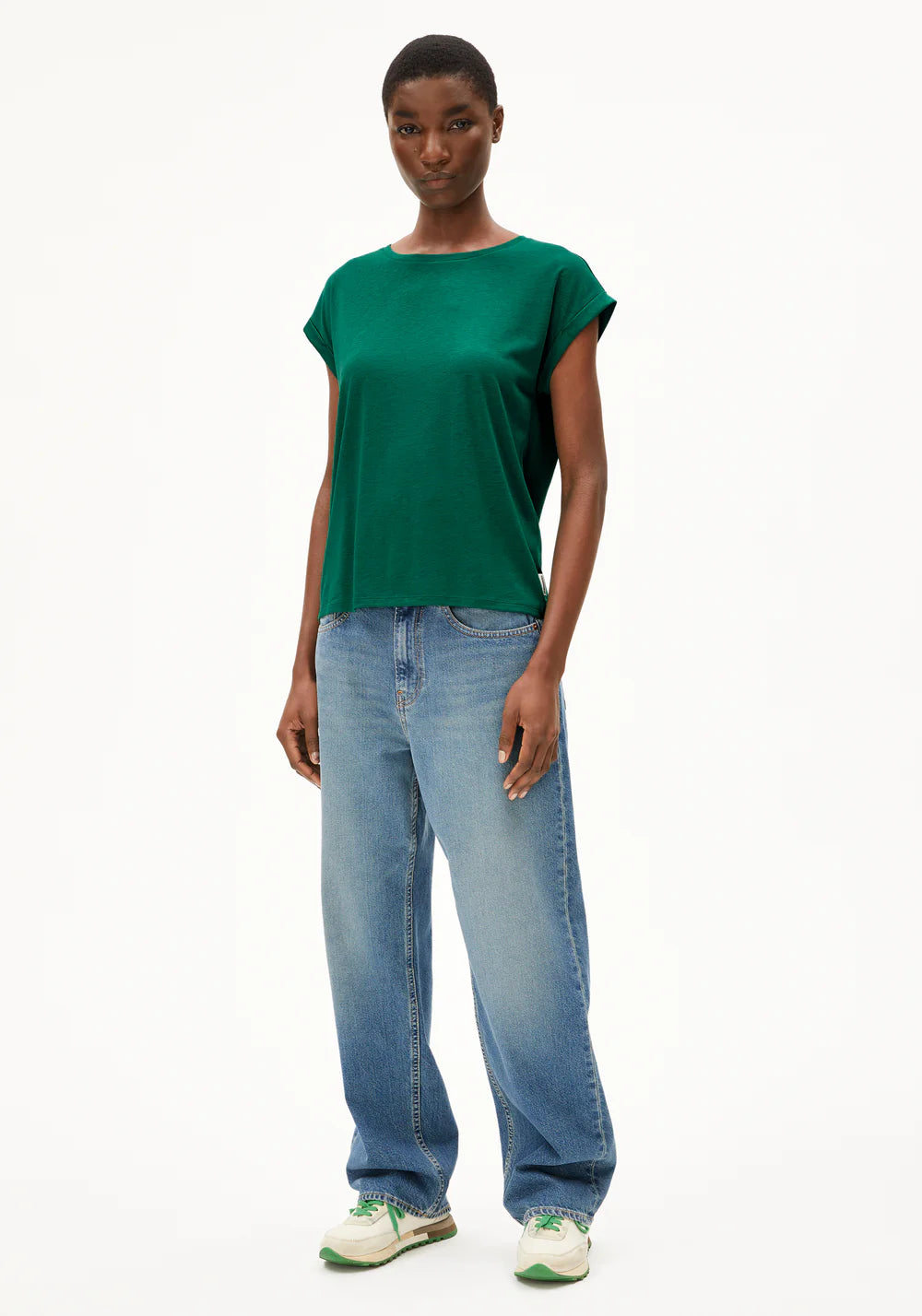 Armedangels - JILAANA Jersey Shirts T-Shirt emerald green - WERTE FREUNDE