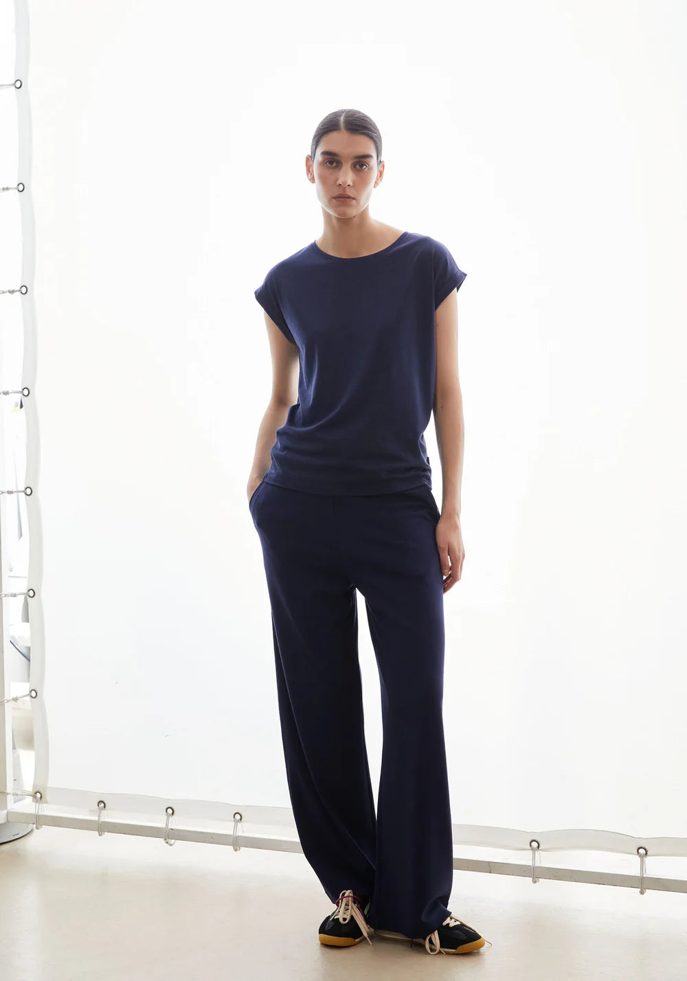 Armedangels - JILAANA T-SHIRT tinted navy - WERTE FREUNDE