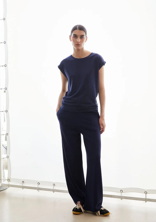 Armedangels - JILAANA T-SHIRT tinted navy - WERTE FREUNDE