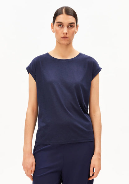 Armedangels - JILAANA T-SHIRT tinted navy - WERTE FREUNDE