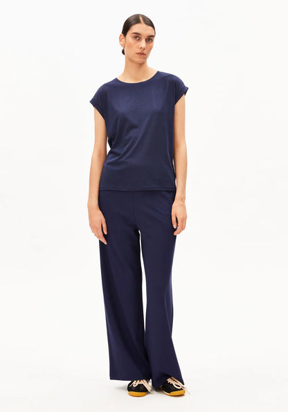 Armedangels - JILAANA T-SHIRT tinted navy - WERTE FREUNDE
