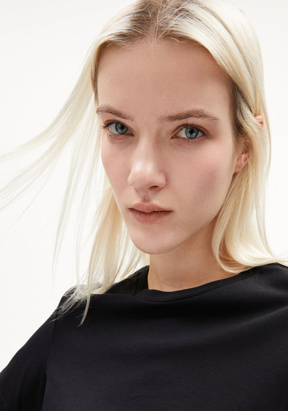 Armedangels - LUALAA Jersey Shirts T-Shirt black - WERTE FREUNDE