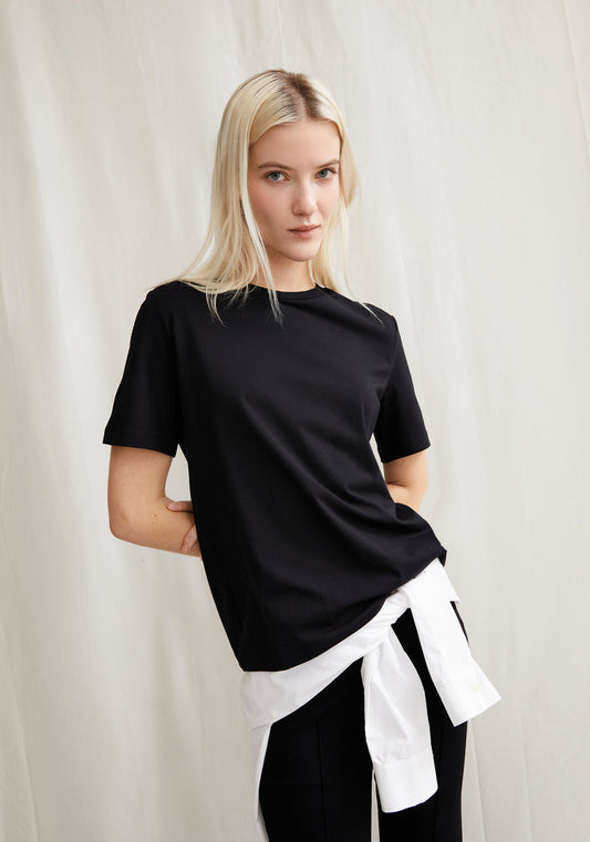 Armedangels - LUALAA Jersey Shirts T-Shirt black - WERTE FREUNDE