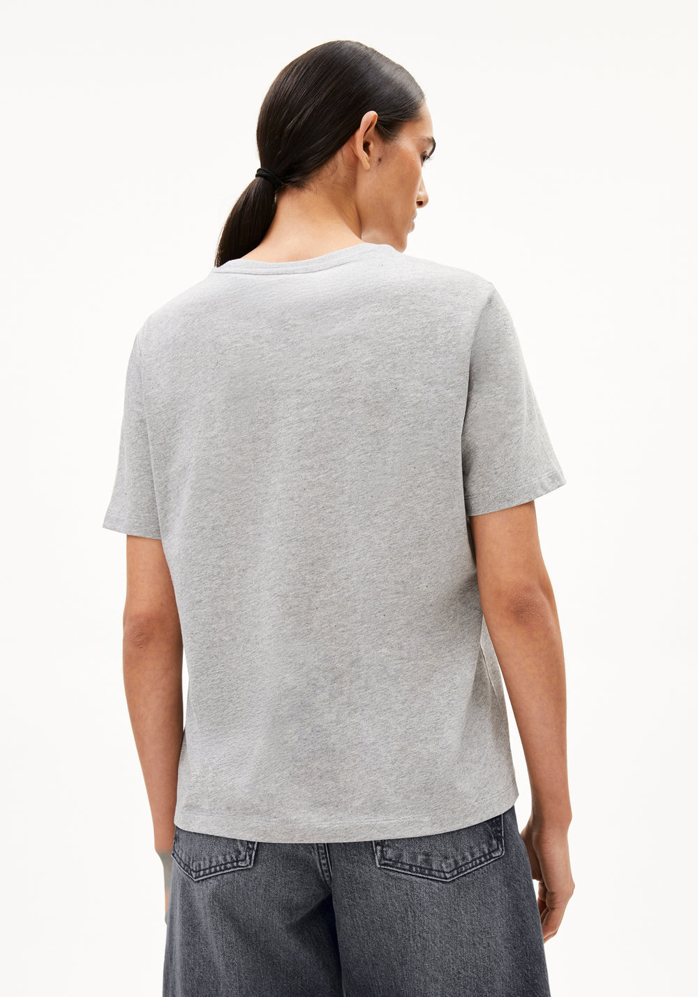 Armedangels - LUALAA Jersey Shirts T-Shirt silver melange - WERTE FREUNDE