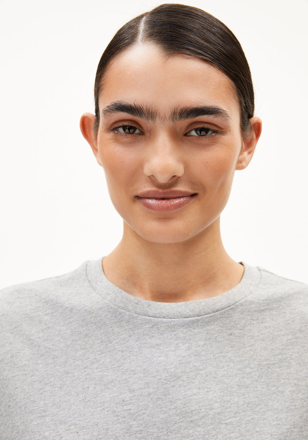 Armedangels - LUALAA Jersey Shirts T-Shirt silver melange - WERTE FREUNDE