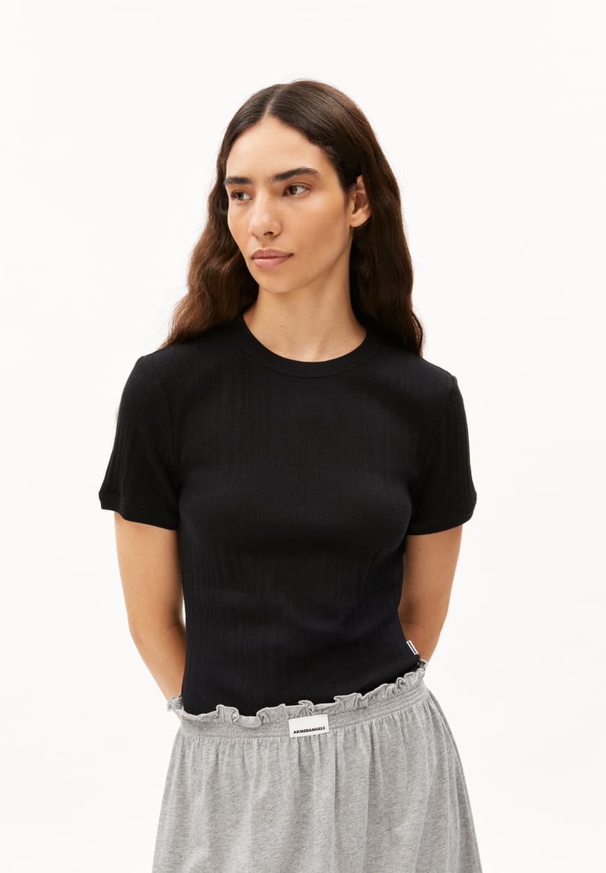 Armedangels - MAHERAA Shirts T-Shirt black - WERTE FREUNDE